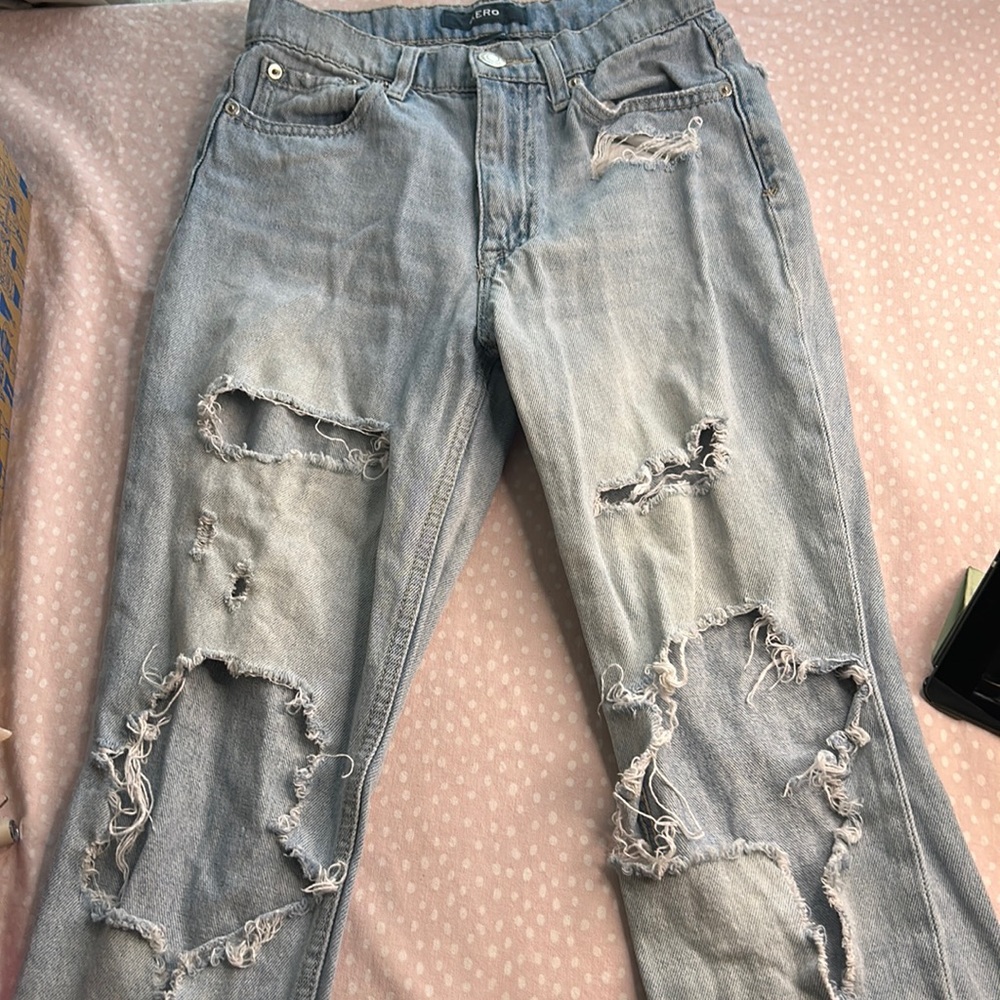 Aero Distressed Mom Jeans